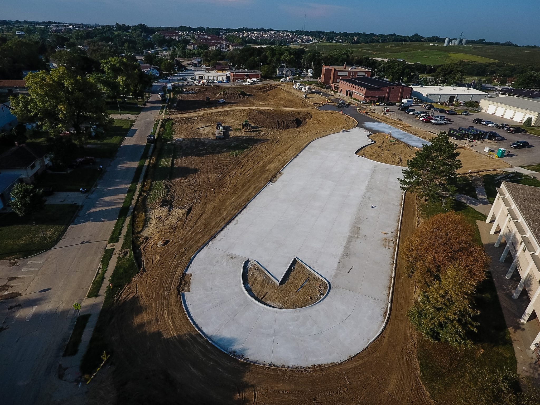 Finished Concrete Lot Commercial concrete contractors Omaha NE