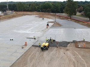 Burke High School Parking Lot Commercial Services Commercial concrete contractors Omaha NE