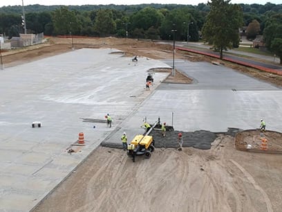 Burke High School Parking Lot Commercial Services Commercial concrete contractors Omaha NE